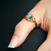Vintage Roman Inspired Haematite Intaglio Signet Ring