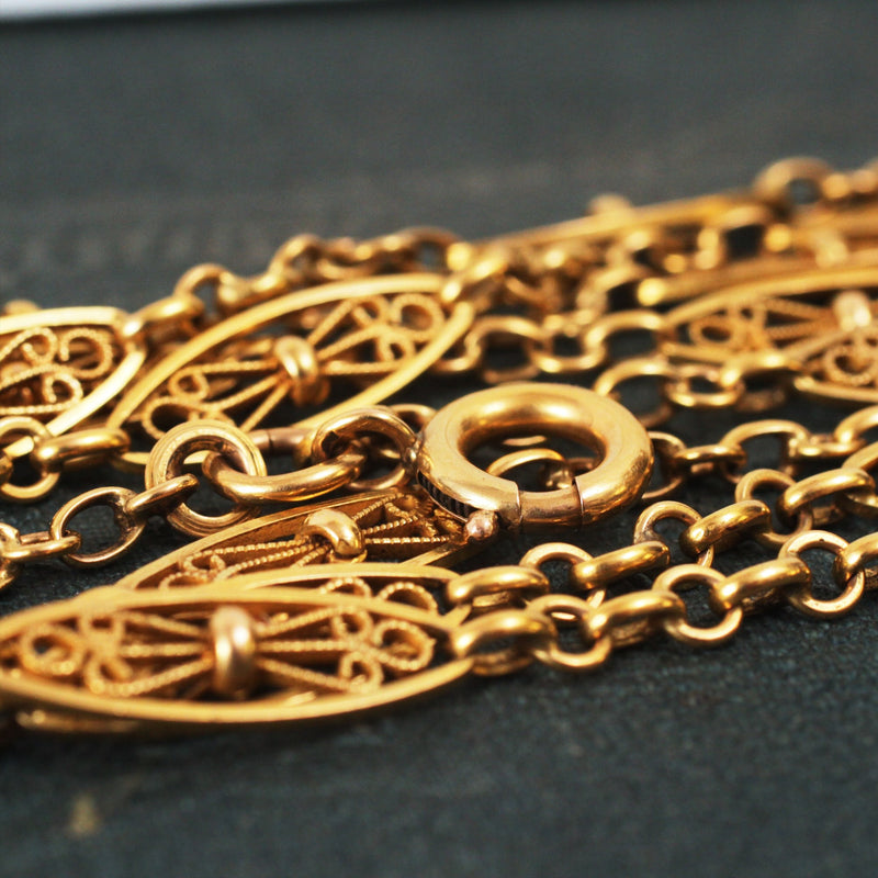 Antique French 18ct Gold Longuard Chain