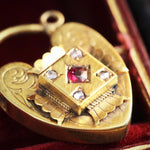 Antique Victorian Ruby & Diamond Padlock