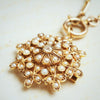 Antique 15ct Gold Seed Pearl & Diamond Pendant and Chain