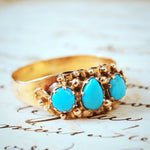 Fine Antique Mid Victorian Persian Turquoise Ring