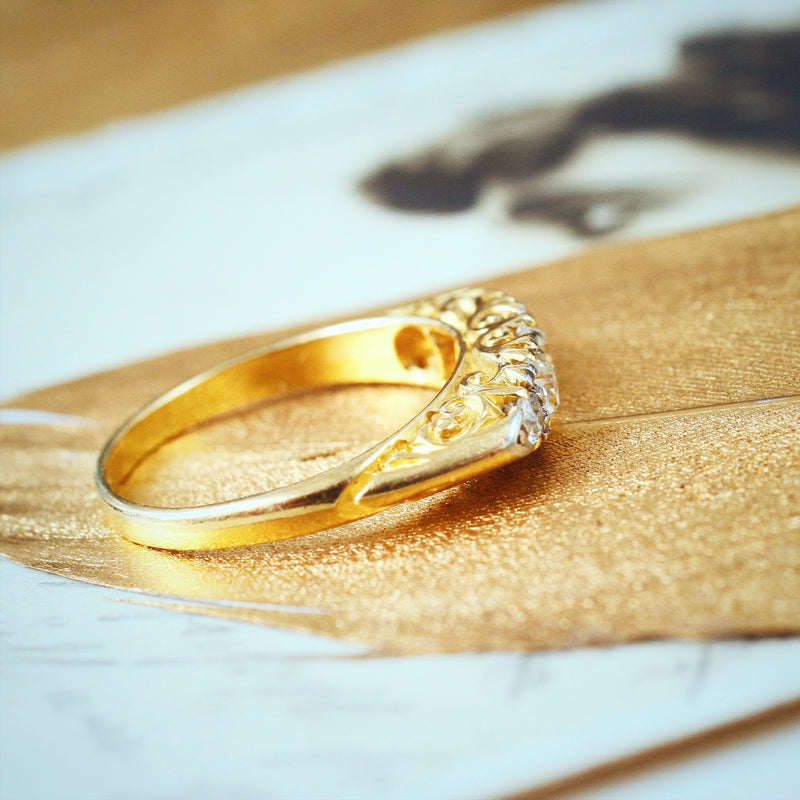 An Adorable Antique Edwardian Diamond Band Ring