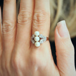Antique Art Nouveau Natural Pearl & Diamond RingAntique Art Nouveau Natural Pearl & Diamond Ring