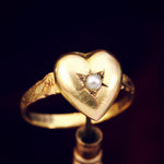 Antique Date 1921 Be My Loveheart Ring