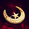 Late Victorian Crescent Moon Brooch