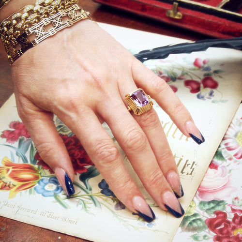 An Extravagant Vintage 1960's Amethyst Cocktail Ring