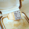 Statement Vintage Diamond Cluster Band