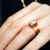 Exciting! Statement Mid Century Diamond Cluster Band