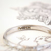 Hand Engraved Vintage Platinum Wedding Band