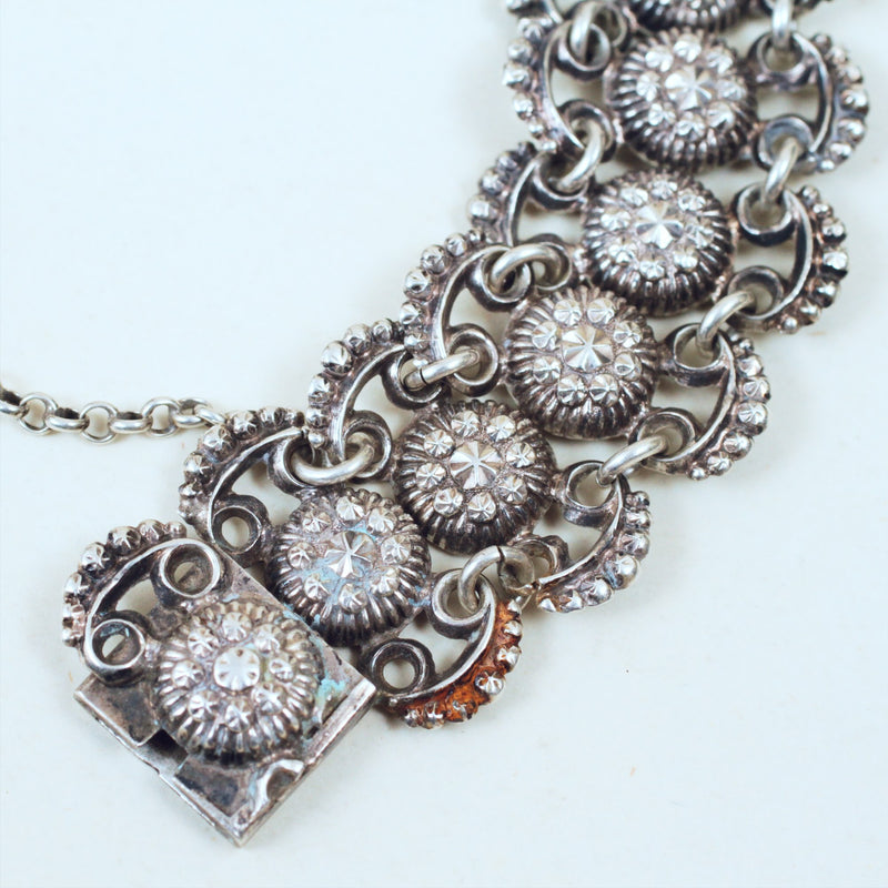 Lacy Loveliness Antique Silver Chain Bracelet