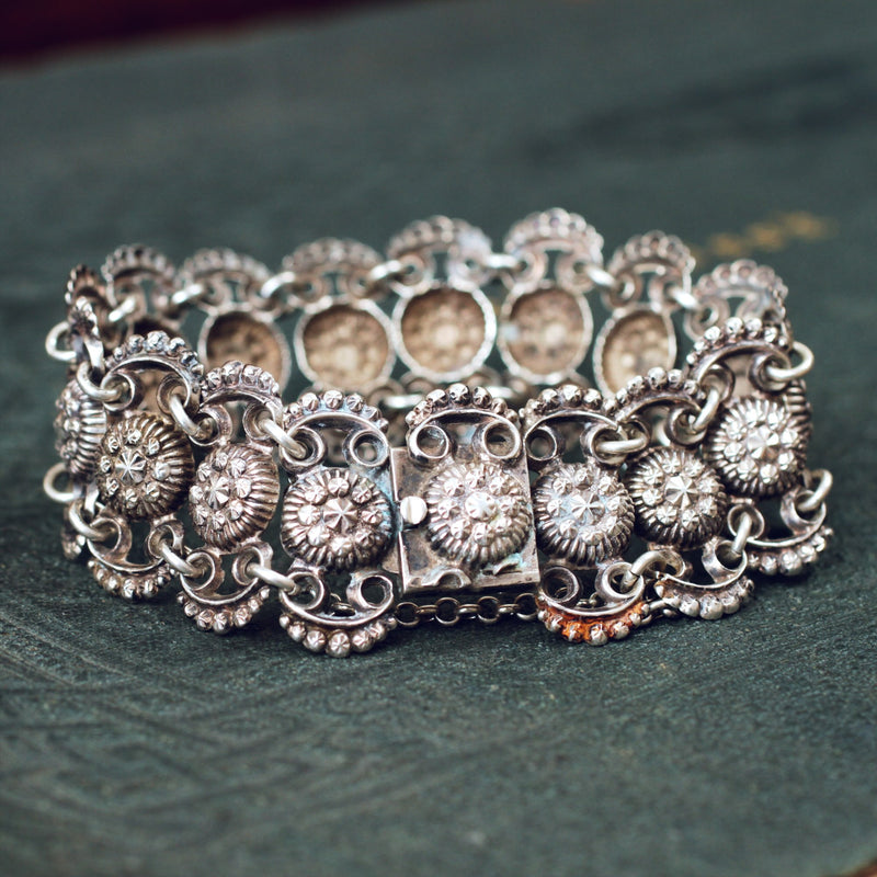 Lacy Loveliness Antique Silver Chain Bracelet