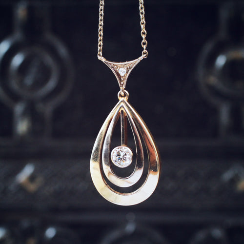 Finest Vintage Continental Diamond Pendant]