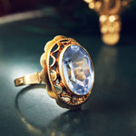 Fancy Vintage Blue Spinel Cocktail Ring