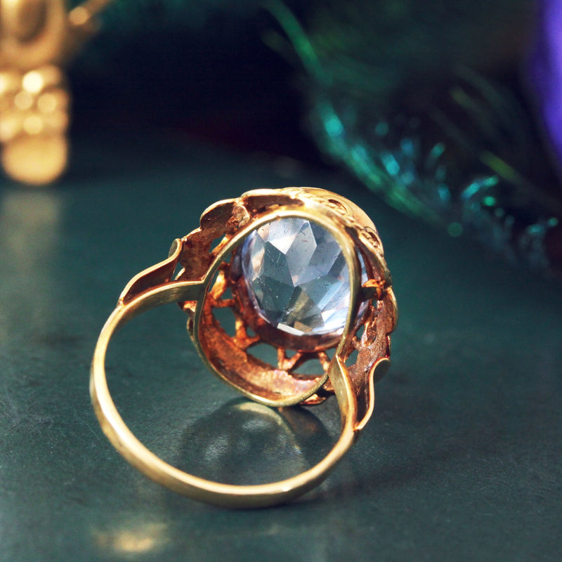 Fancy Vintage Blue Spinel Cocktail Ring – Fetheray