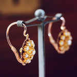 Fancy Floral Antique Seed Pearl Earrings