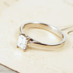 Fine Quality 0.48ct Emerald Cut Diamond Engagement Ring