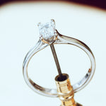 Fine Quality 0.48ct Emerald Cut Diamond Engagement Ring