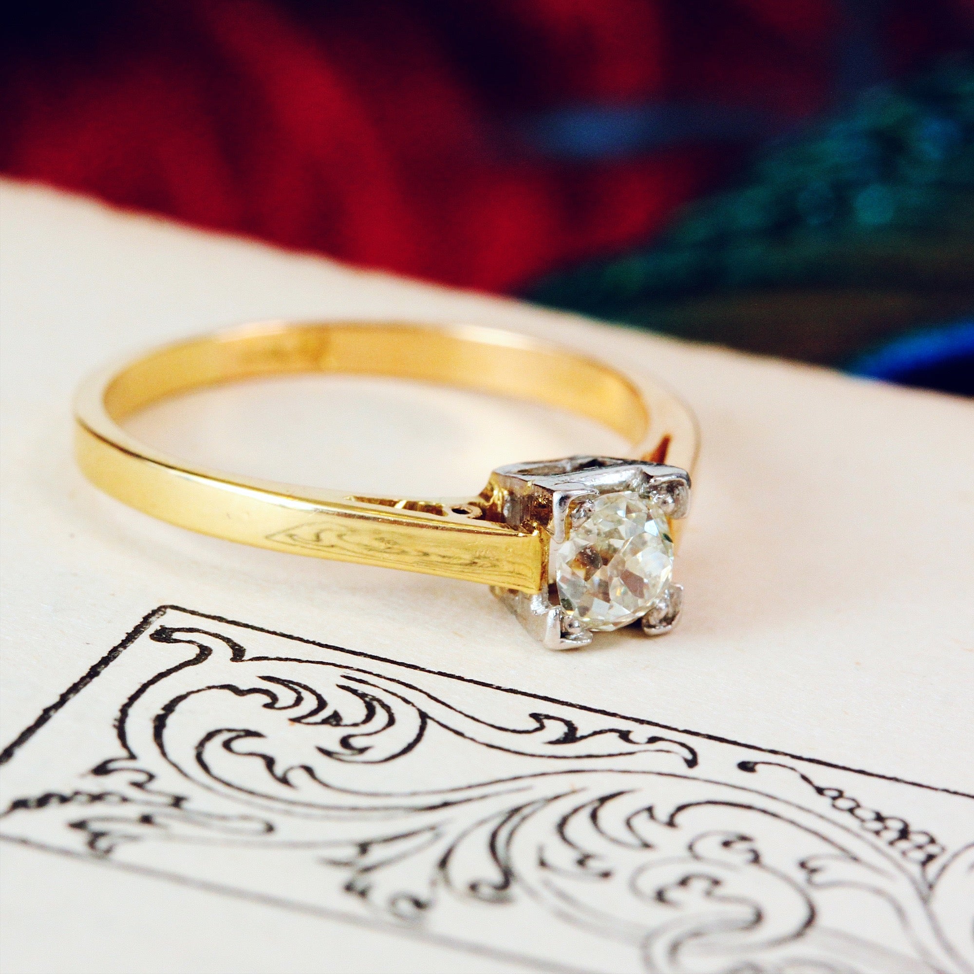 Recycled Old Hand Cut Diamond Engagement Ring – Fetheray