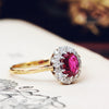 Perfect Harmony Vintage Ruby & Diamond Cluster Ring