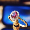 Vintage Ruby & Diamond Cluster Ring