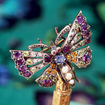 Late Victorian Gemset Butterfly Brooch