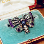 Late Victorian Gemset Butterfly Brooch