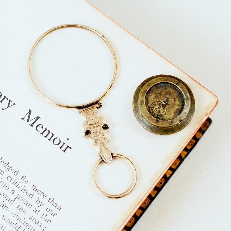 Gold Anchor Magnifying Glass Keychain- Order Wholesale