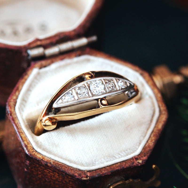 Art Nouveau Styled Edwardian Diamond Ring