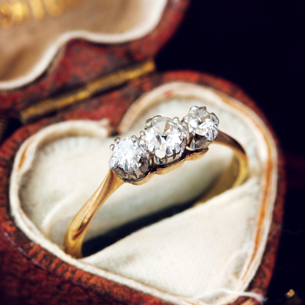 Vintage trilogy diamond ring hot sale