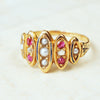 Loveliest Antique Victorian Ruby, Diamond & Pearl Ring