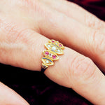 Loveliest Antique Victorian Ruby, Diamond & Pearl Ring