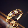 Early Victorian 15ct Gold Amethyst & Pearl Ring