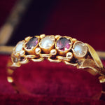 Antique Victorian 15ct Gold Amethyst Pearl Ring