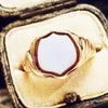 Date 1854 Sardonyx Shield Signet Ring