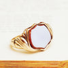 Date 1854 Sardonyx Shield Signet Ring