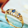 Cutest! Date 1907 Sapphire & Diamond Ring