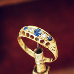 Cutest! Date 1907 Sapphire & Diamond Ring