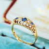 Cutest! Date 1907 Sapphire & Diamond Ring