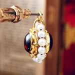 Renaissance Style Cabochon Garnet & Pearl Pendant
