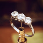 Finest Platinum & Diamond Trilogy Engagement Ring