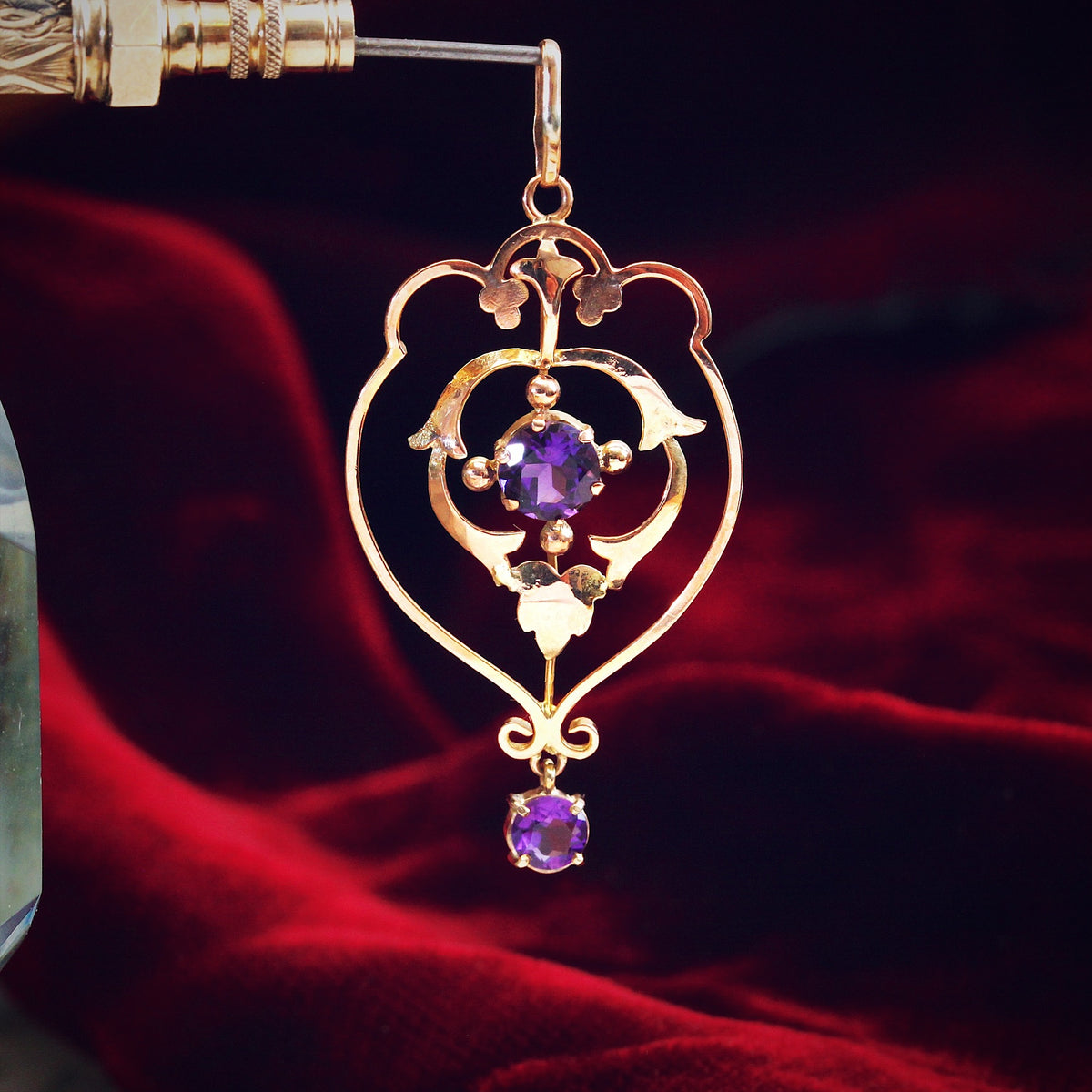 Antique Art Nouveau Amethyst Pendant