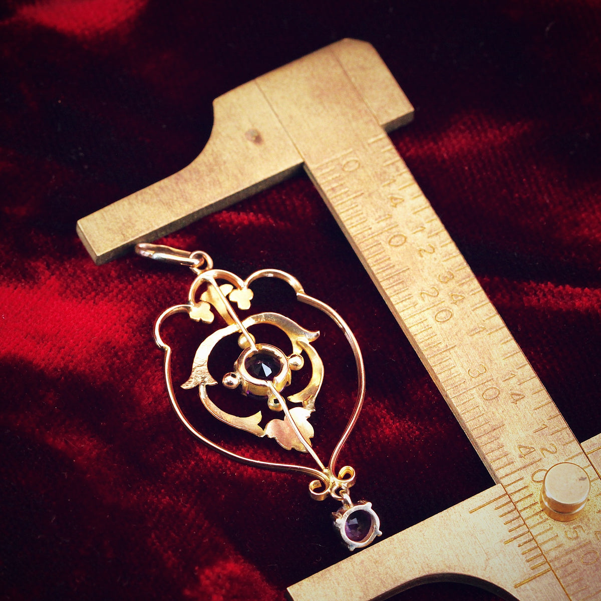 Antique Art Nouveau Amethyst Pendant