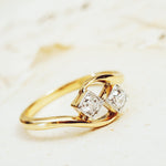 Unforgettable Vintage Diamond 'Toi et Moi' Ring