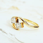 Unforgettable Vintage Diamond 'Toi et Moi' Ring