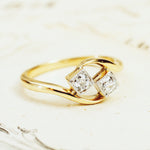 Unforgettable Vintage Diamond 'Toi et Moi' Ring