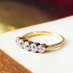 Five Stone Diamond 18ct Gold and Platinum Ring