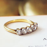 Five Stone Diamond 18ct Gold and Platinum Ring