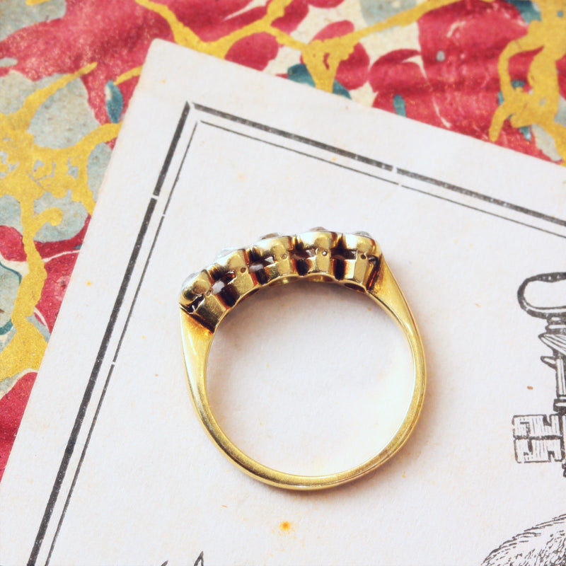 Dramatic Sparkle! Vintage Five Stone Diamond Ring