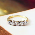 Five Stone Diamond 18ct Gold and Platinum Ring