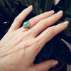 Superb Gem Quality Antique Jade & Diamond Ring